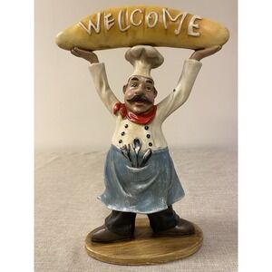 Welcome Chef Kitchen/Restaurant Decor Ceramic Sign 15in Tall Vintage